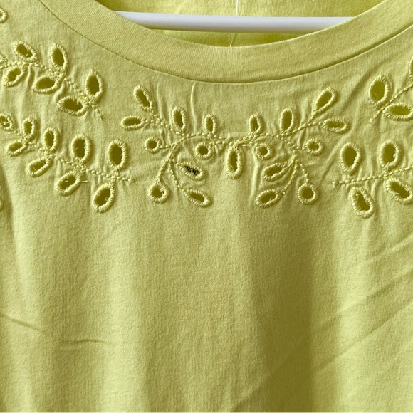 ⭐️ NWT Ann Taylor Eyelet Cap Sleeve Tee Scoop Neck Size XL - Picture 6 of 14